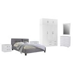 ΣΕΤ κρεβατοκάμαρας 6τμχ CARLY 222x170x106Υ