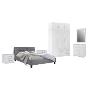 ΣΕΤ κρεβατοκάμαρας 6τμχ CARLY 222x170x106Υ