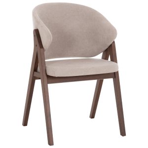 ΚΑΡΕΚΛΑ HANA RUBBERWOOD ΣΕ ΜΑΥΡΟ ΧΡΩΜΑ-ΓΚΡΙ ΥΦΑΣΜΑ 55,5x60x85Yεκ. -Τιμή Σετ 2 τεμ.